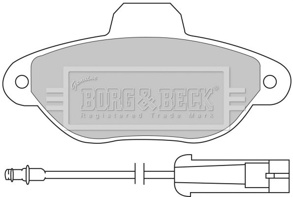 BORG & BECK Комплект тормозных колодок, дисковый тормоз BBP1059